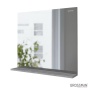 Зеркало Grossman ЭДВАНС-80 см с полкой цемент светлый