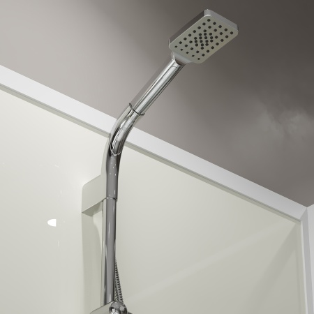 Душевая кабина Niagara Standart ST100/80/15Q/BK (100х80х200) прямоугольник,поддон 15см,распашная,проф.белый,без крыши,3 места
