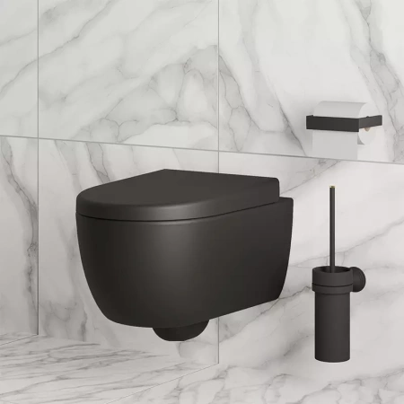 Подвесной унитаз Ambassador Abner, безободковый, цвет черный матовый, 103T20201R