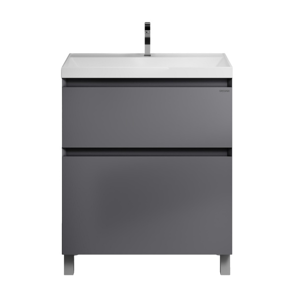Тумба напольная "МЕРКАДО-70 см" с 2-я ящ. графит матовая (ум. Classica-70)