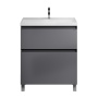 Тумба напольная "МЕРКАДО-70 см" с 2-я ящ. графит матовая (ум. Classica-70)