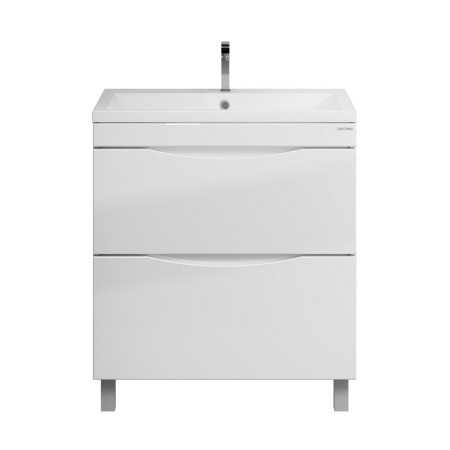 Тумба напольная "ВИСТА-75 см" с 2-я ящ. белый глянец (ум. Alice-75)