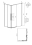 1/2 душевого ограждения Grossman Galaxy 1/2.K33.01.10.21.02 (100х195) черный матовый,стекло шиншилла, 1 место
