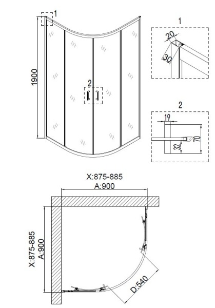 Душевой уголок Niagara NG 6606-08