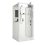 Душевая кабина Niagara Standart ST80/15Q/BK (80х80х200) квадрат,поддон 15см,распашная,проф.белый,без крыши,3 места
