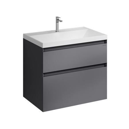 Тумба подвесная "МЕРКАДО-70 см" с 2-я ящ. графит матовая (ум. Classica-70)