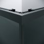 Душевое ограждение Grossman Cosmo 300.K33.02.9090.21.10 (90х90х195) квадрат,раздвижная,черный матовый,стекло тонированное, 1 место