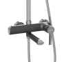 Душевая стойка Grossman Alba 500.K35.06.100/210 с верхним душем,ручной лейкой и смесителем,хром с черным,1 место