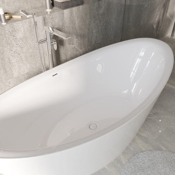 Ванна отдельностоящая Grossman Galaxy GR-1402M (180х85х65) цвет белый матовый,1 место