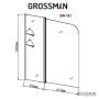 Шторка для ванны Grossman GR-101