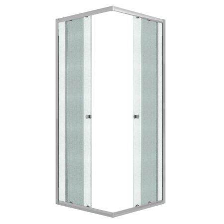 Душевое ограждение Niagara Eco NG-1010-14QMT (100х100х190) квадрат,раздвижное,хром,стекло матовое,1 место