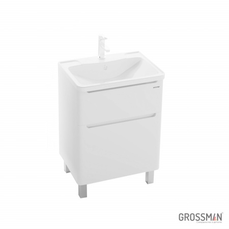 Тумба напольная Grossman АДЕЛЬ-60 см с 2-я ящиками белая