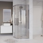 Душевое ограждение Grossman Cosmo 301.K33.02.8080.10.00 (80х80х195) четверть круга,раздвижная,хром,стекло прозрачное, 1 место