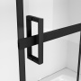 Шторка для ванны Niagara Nova NG-08-10BLACK (100х140) черный матовый,стекло прозрачное с рисунком,распашная,1 место