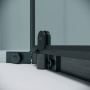 Душевое ограждение Grossman Pragma 302.K33.03.9090.42.00 (90х90х195) трапеция,распашная,графит сатин,стекло прозрачное, 1 место