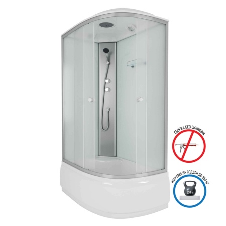 Душевая кабина Niagara Eco E120/80/40L/MT (120х80х215) высокий поддон(40см),стекло матовое,4 места