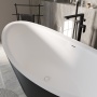 Ванна отдельностоящая Grossman Galaxy GR-1402MB (180х85х65) цвет черный/белый матовый,1 место