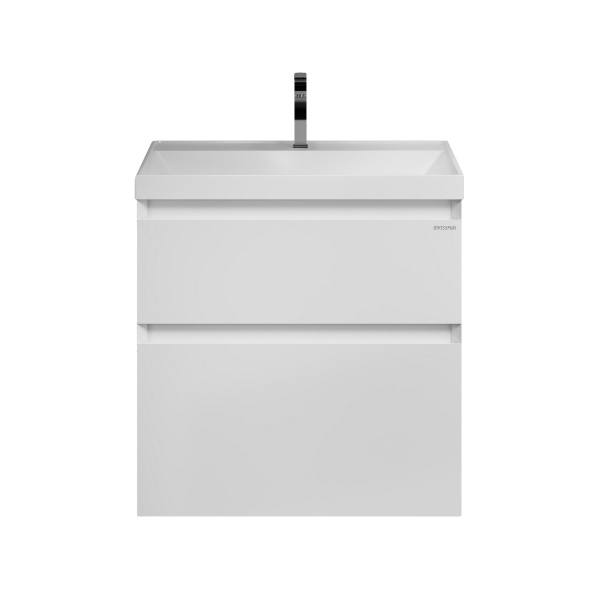 Тумба подвесная "МЕРКАДО-60 см" с 2-я ящ. белая матовая (ум. Classica-60)