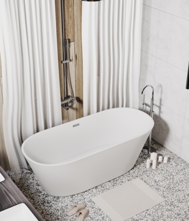 Ванна отдельностоящая Grossman Forta GR-1503M (170х75х58) цвет белый матовый,1 место