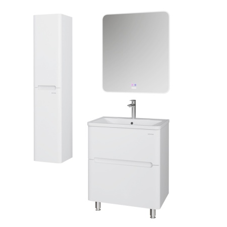 Тумба напольная "АДЕЛЬ-НОРМА-70 см" с 2-я ящ. белый глянец (ум. Aдель-70)