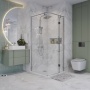 Душевое ограждение Niagara Nova NG-6632-34 (100х100х195) квадрат,хром,дверь распашная,стекло прозрачное,1 место