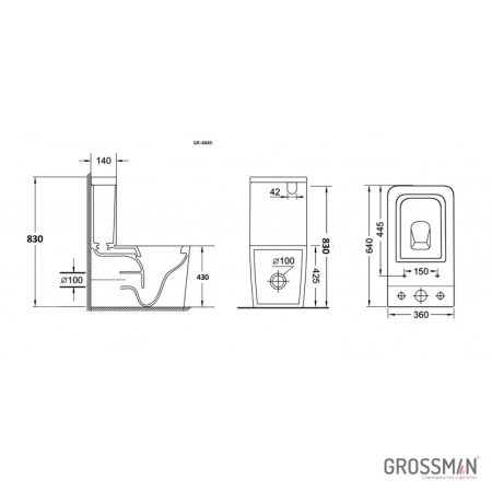 Унитаз напольный Grossman GR-4445S