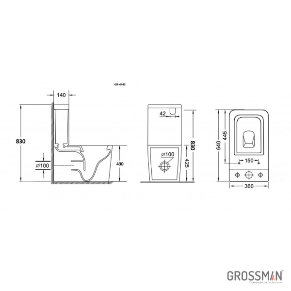 Унитаз напольный Grossman GR-4445S
