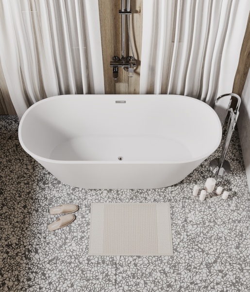 Ванна отдельностоящая Grossman Forta GR-1503M (170х75х58) цвет белый матовый,1 место