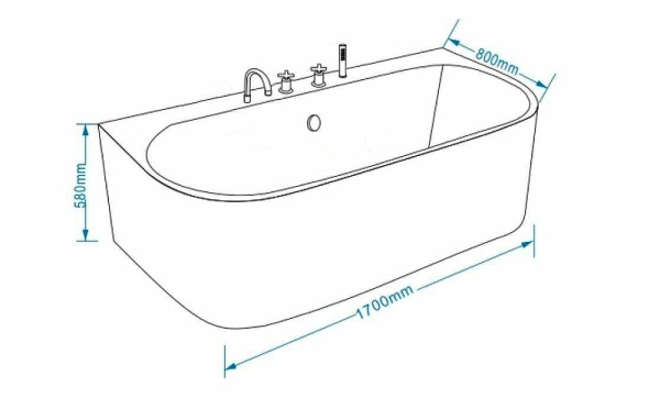 Акриловая ванна Grossman 170х80 GR-17075-1