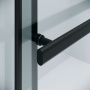 Душевая перегородка Niagara Nova NG-671-90BLACK (90х200) черный матовый,раздвижная,стекло прозрачное,1 место