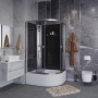 Душевая кабина Niagara Eco E110/80/40L/TN/BK (110х80х195) высокий поддон(40см),стекло черное,4 места
