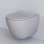 Унитаз Queen 113T20301R (570*360*400) СЕРЫЙ МАТОВЫЙ подвесной БЕЗОБОДКОВЫЙ, 1 место