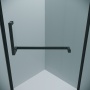 Душевое ограждение Grossman Pragma 302.K33.03.9090.42.00 (90х90х195) трапеция,распашная,графит сатин,стекло прозрачное, 1 место