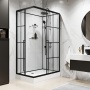 Душевая кабина Niagara Standart ST120/80/15QR/KL/BKT (120х80х225) поддон низкий(15см),черный,стекло прозрачное,3 места