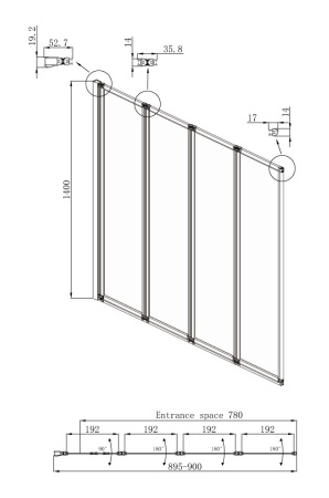 Шторка для ванны Ambassador Bath Screens 16041110L