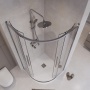 Душевое ограждение Niagara Nova NG-6626-34 (90х90х195) четверть круга,хром,двери раздвижные,стекло прозрачное,1 место