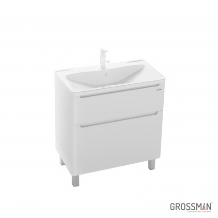 Тумба напольная Grossman АДЕЛЬ-80 см с 2-я ящиками белая
