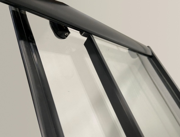 Душевой уголок Niagara Eco NG-012-14Q BLACK(120х80х195) низкий поддон(13см),черный,стекло мозаика,2 места