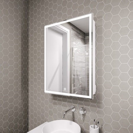 Шкаф-зеркало "МЕРКАДО-50 см" Пр. с LED подсветкой