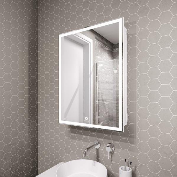 Шкаф-зеркало "МЕРКАДО-50 см" Пр. с LED подсветкой