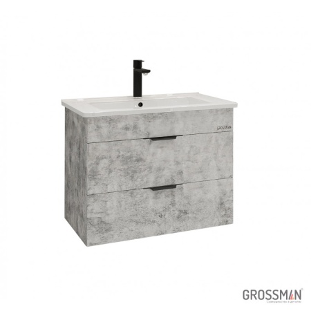 Тумба подвесная Grossman КРОСС-65 см бетон