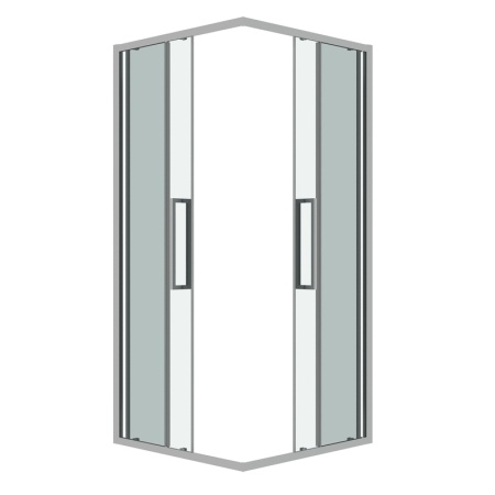 Душевое ограждение Grossman Cosmo 300.K33.02.9090.10.00 (90х90х195) квадрат,раздвижная,хром,стекло прозрачное, 1 место