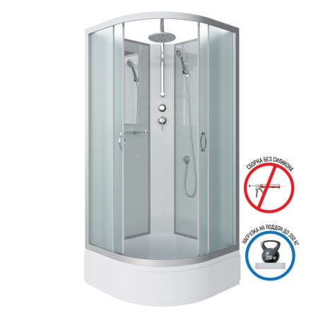 Душевая кабина Niagara NG 3302-14BKT Без крыши с тропическим душем