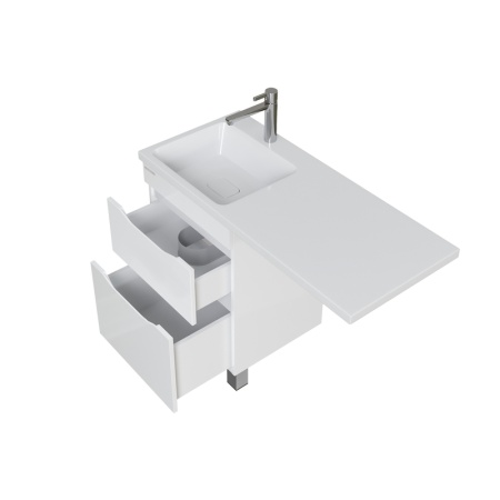 Тумба напольная "ВИЛАР-50" под стиральную машину с 2-я ящ. белая (ум. Камилла-110)